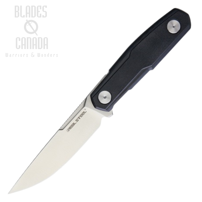 Real Steel Bushcraft Zenith Fixed Blade Knife, 14C28N, G10 Black, 3761